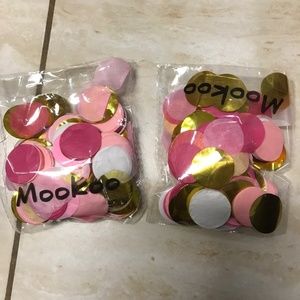 Pink, Gold, & White Conffetti 2 packs